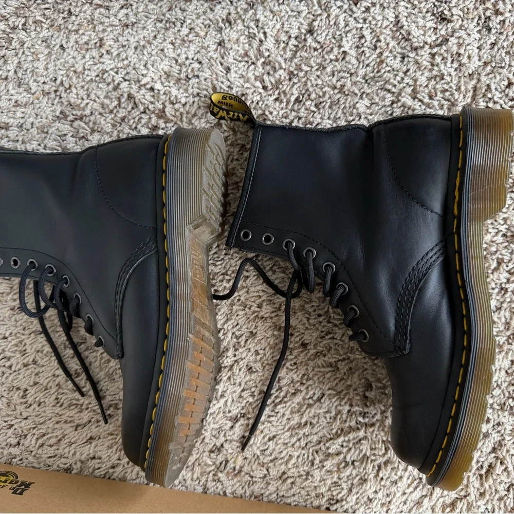 Dr. Martens Black Boots with Yellow Stitching - Picture 4 of 6